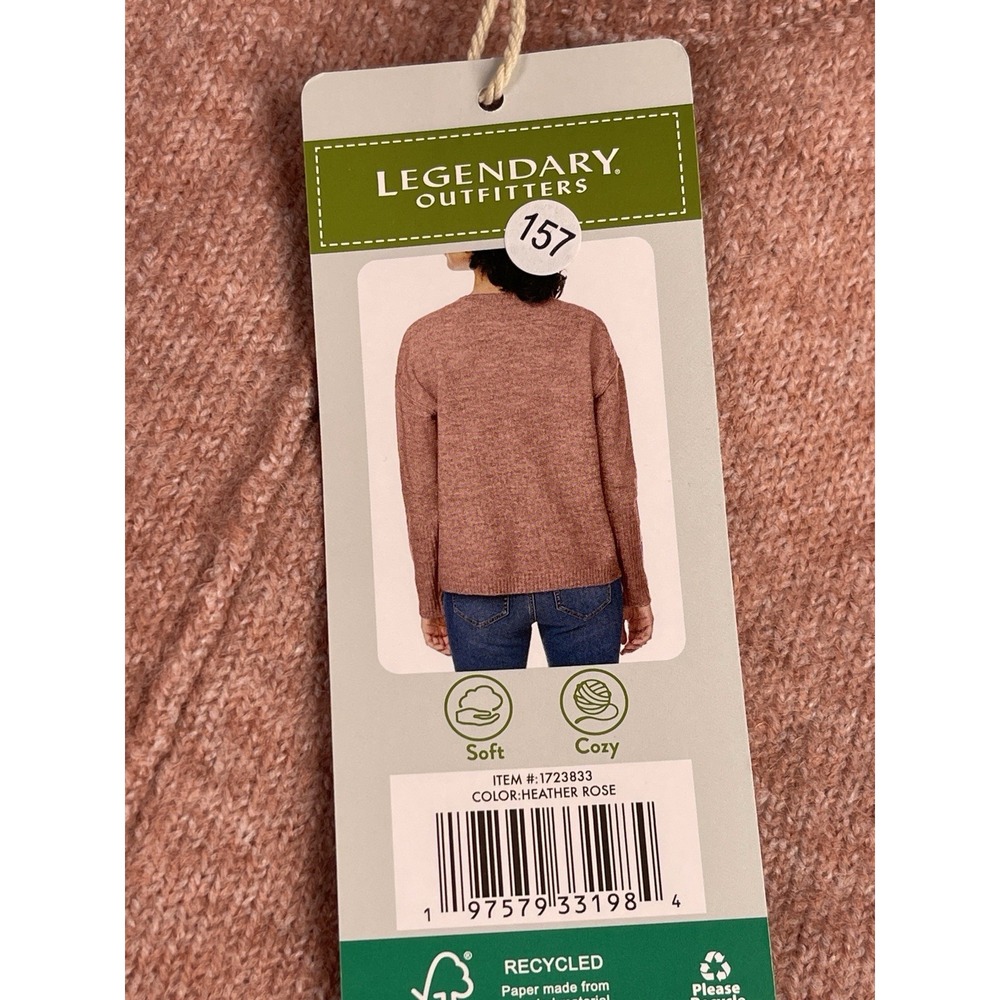 Legendary Outfitters Womens Soft Cozy Sweater XL Heather Rose Pullover 1723833 - Picture 2 of 2